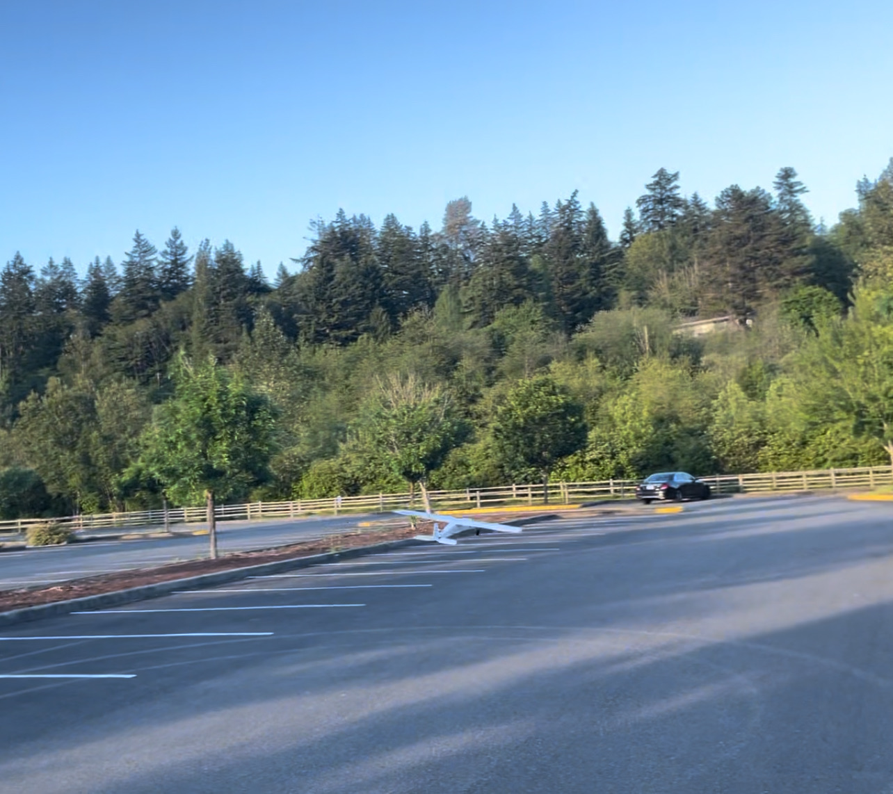 Landing in parking lot after stable UAV flight test